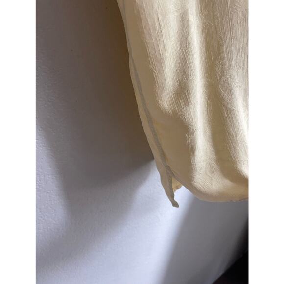 Jos. A. Bank Mens Hawaiian Shirt Yellow Palm Tree Short Sleeve 100% Silk L - Picture 8 of 10